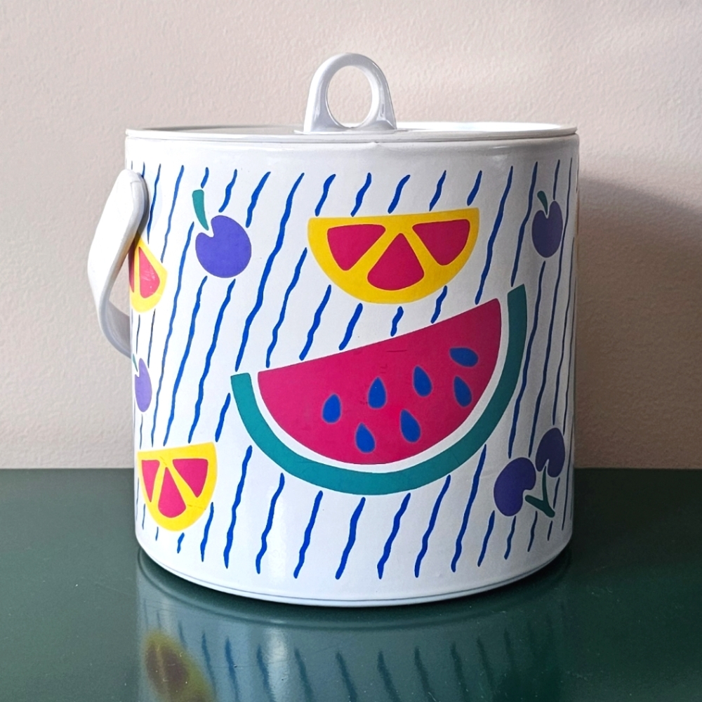 Colorful 80s Fruit Design Ice Bucket